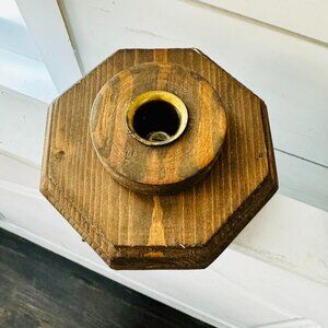 Vintage Wooden Candle Taper Holder